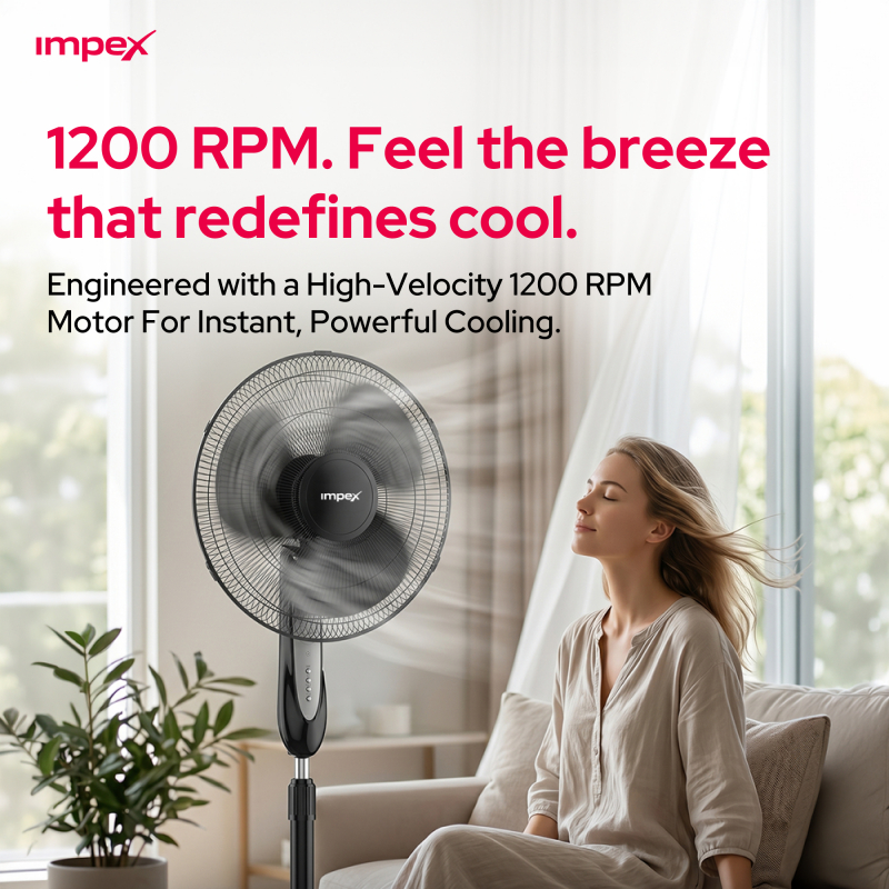 Impex 16"" Remote Pedestal Fan | PF7504
