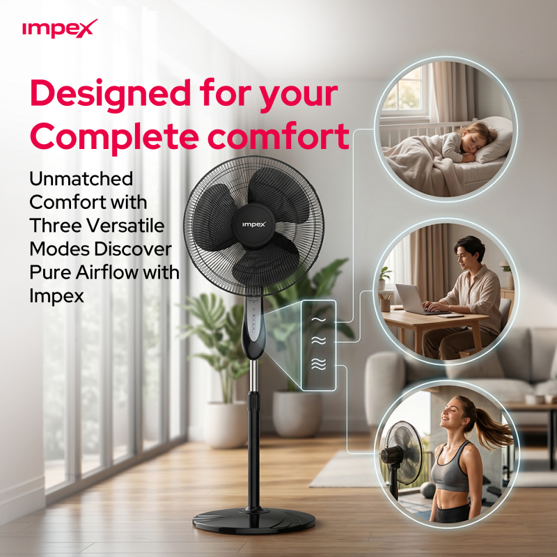 Impex 16"" Remote Pedestal Fan | PF7504