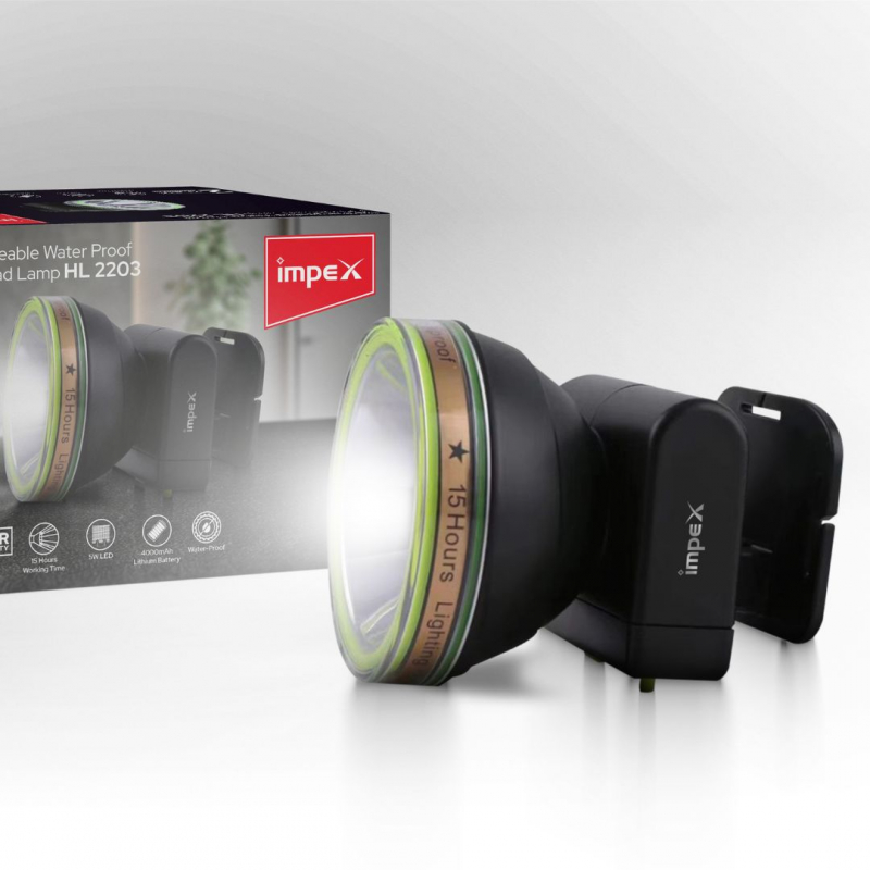 Impex Rechargeable Water Proof Head Lamp | HL 2203
