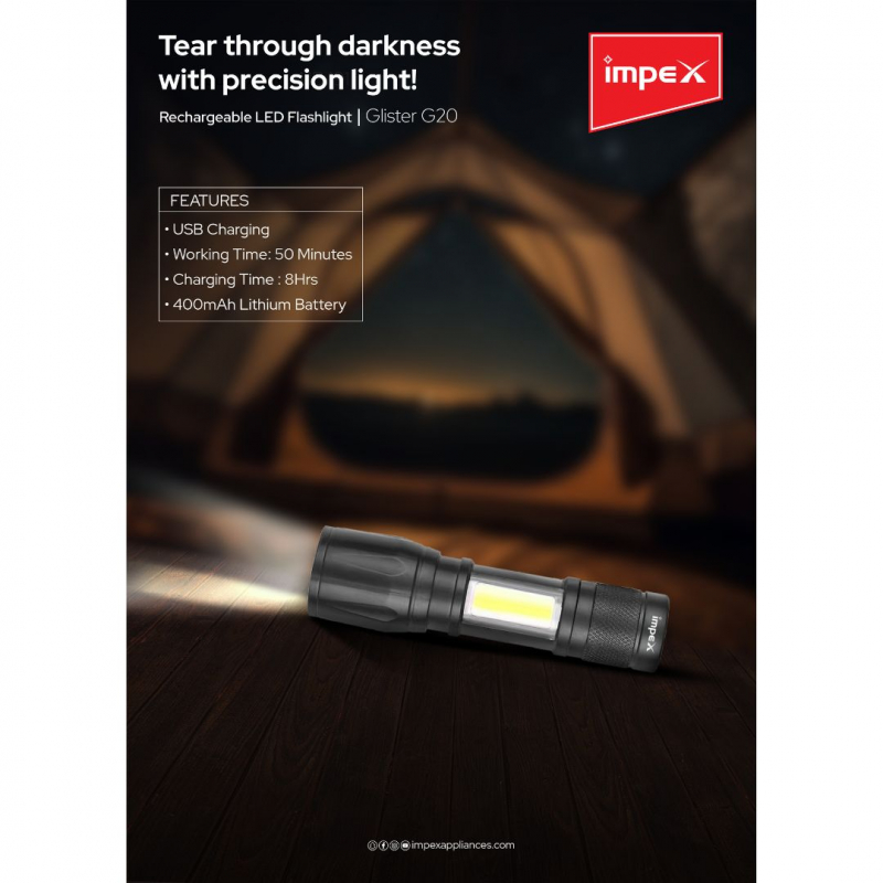 Impex LED Flash Light | Glister G20