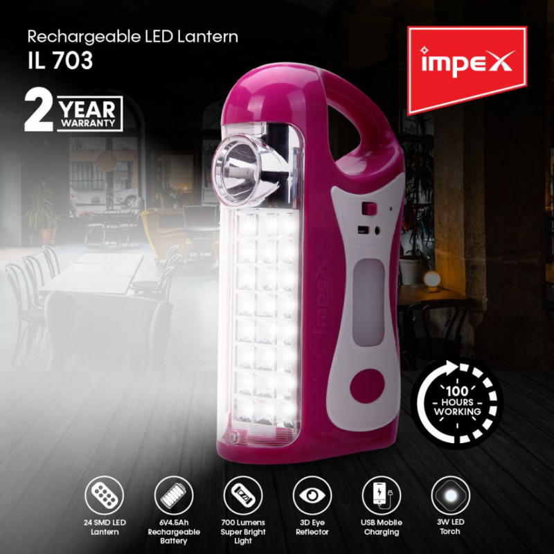 Impex Rechargeable LED Lantern | IL 703