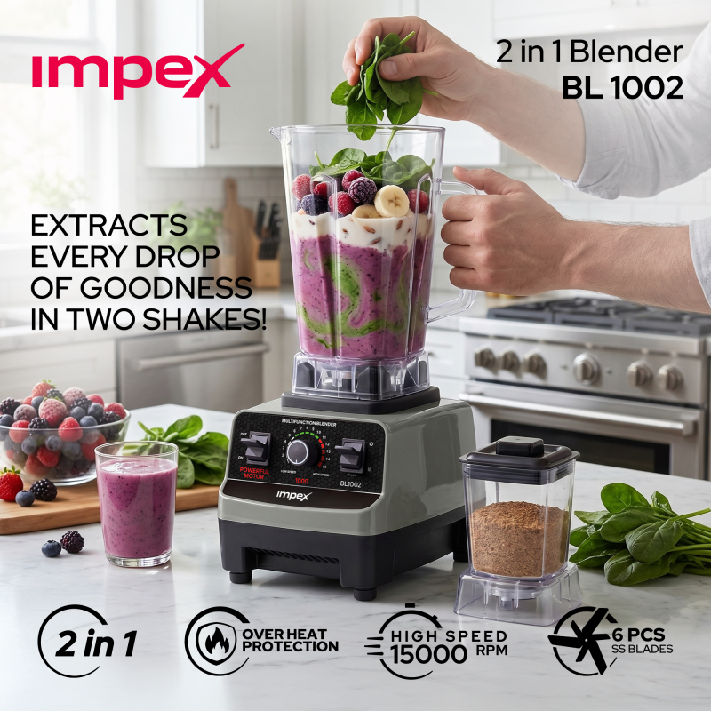 Impex 2 in 1 Blender | BL 1002