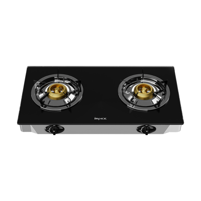 Impex 2 Br Glass Top Gas Stove | IGS 1214F
