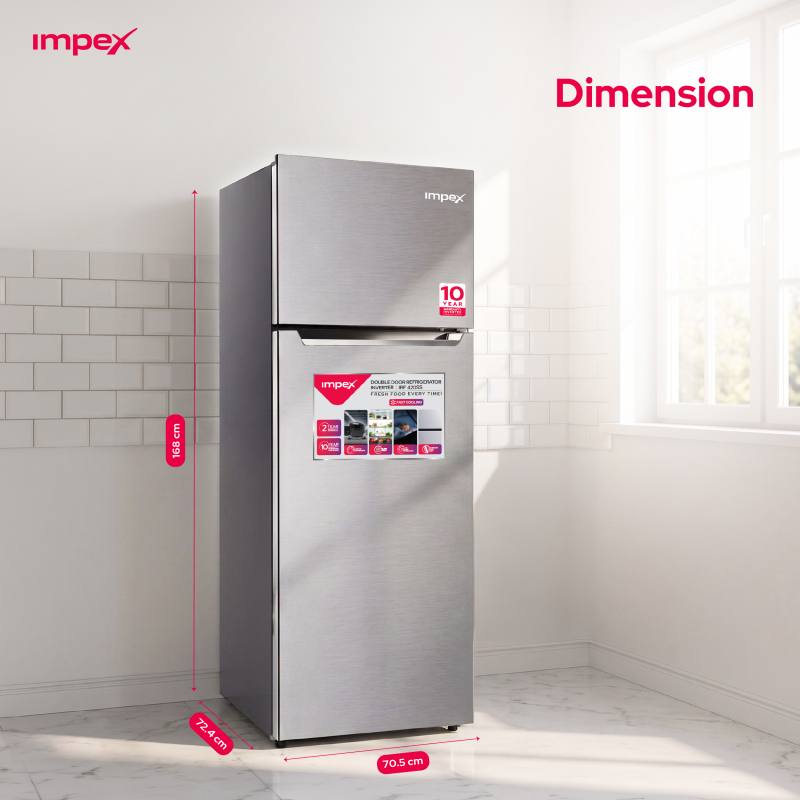 Impex 458L No Frost Inverter Refrigerator |  IRF 420 SS