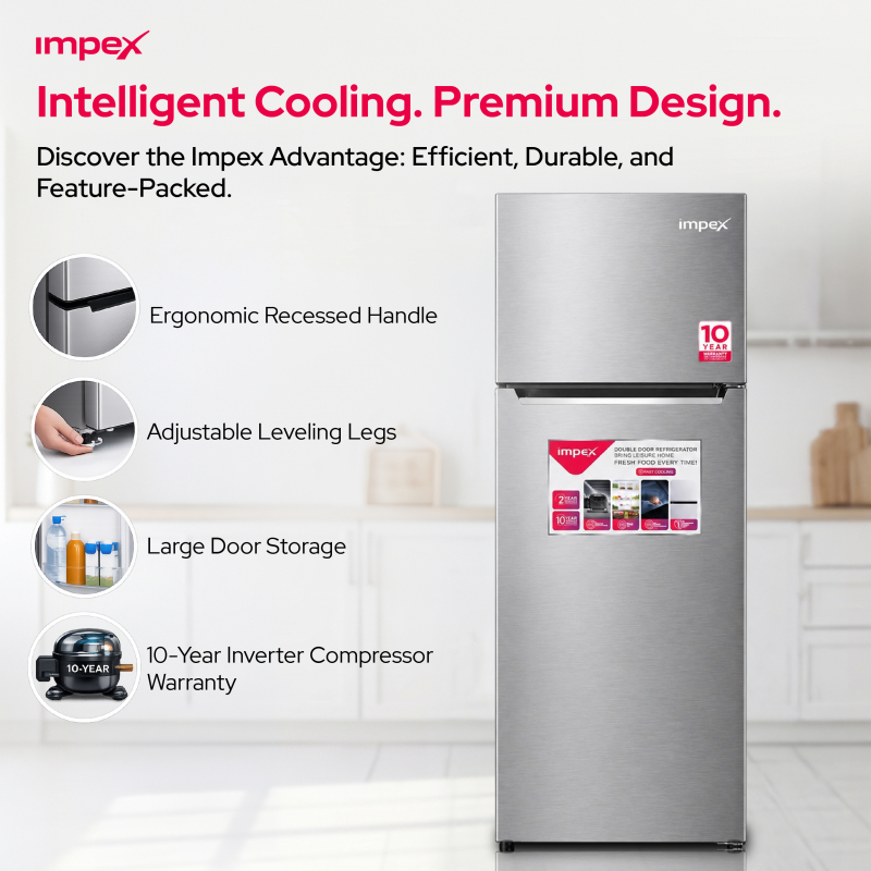 Impex 458L No Frost Inverter Refrigerator |  IRF 420 SS
