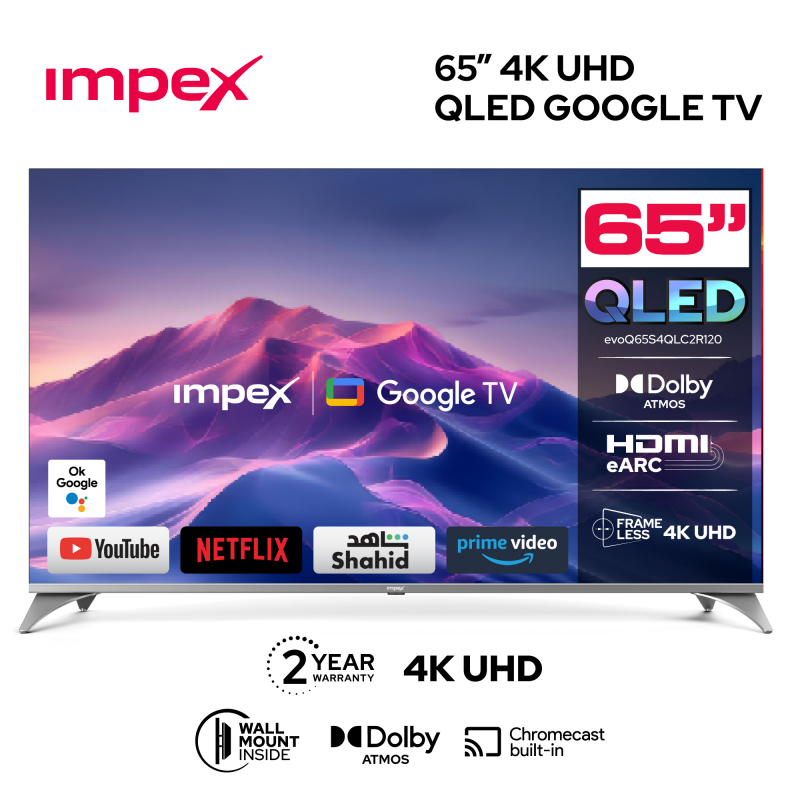 Impex 65" google TV | evoQ 65S4QLC2R120