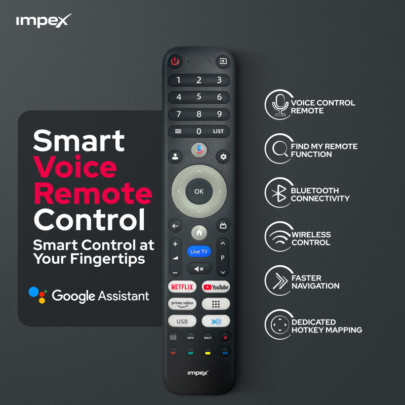 Impex 65" google TV | evoQ 65S4QLC2R120