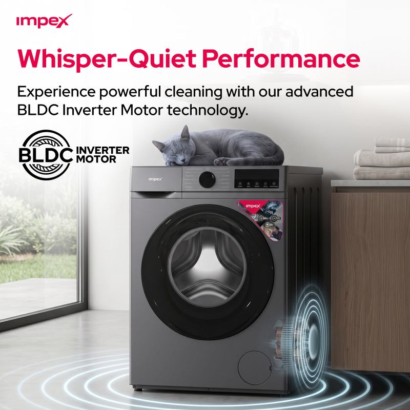 IMPEX 8 KG FRONT LOAD WASHING MACHINE | WM0800FS
