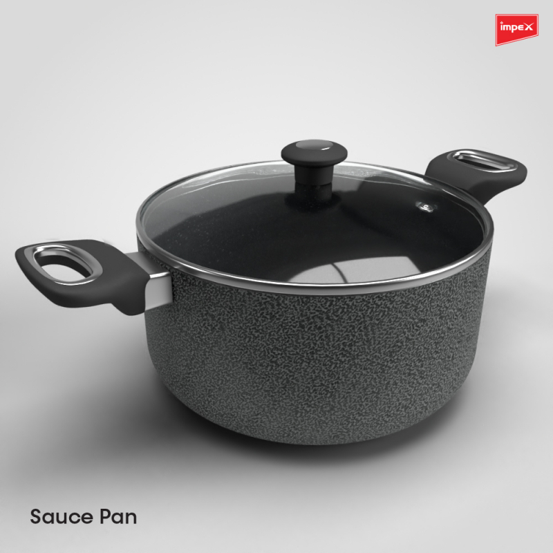 Impex Nonstick Granite Cookware 7Pcs | NCB 7104