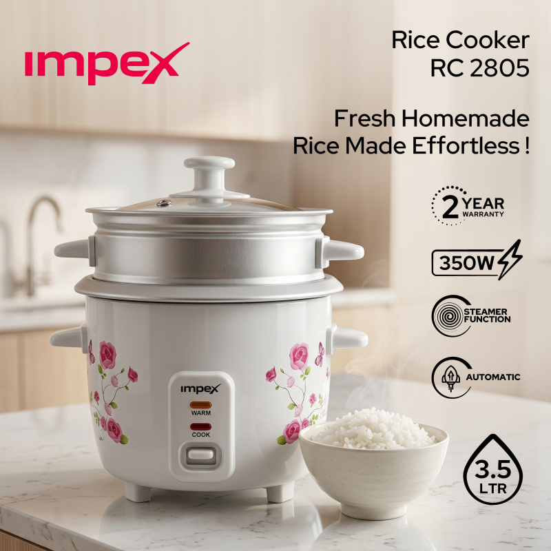 Impex Electric Rice Cooker 0.6 Ltr | RC 2805