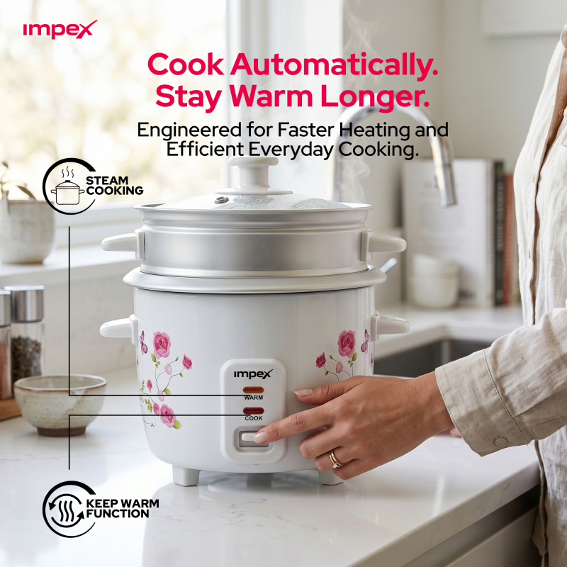 Impex Electric Rice Cooker 0.6 Ltr | RC 2805