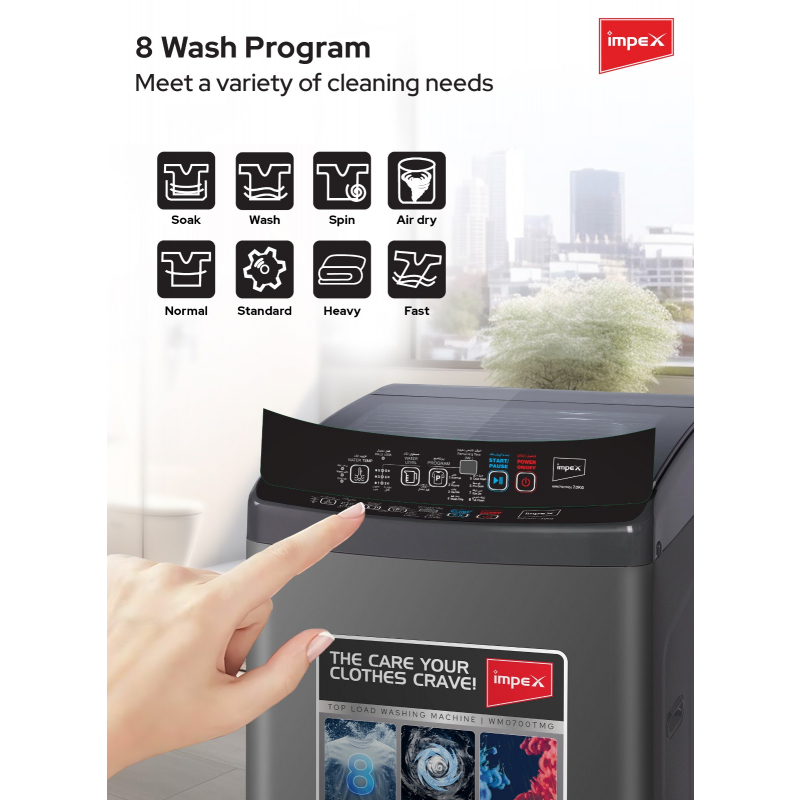 Impex 7Kg Top Load Washing Machine | WM0700TMG