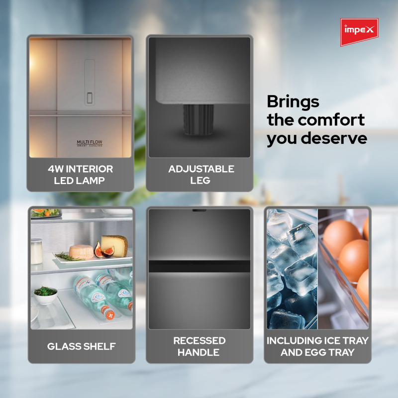 Impex Double Door Inverter Refrigerator | IRF520SS