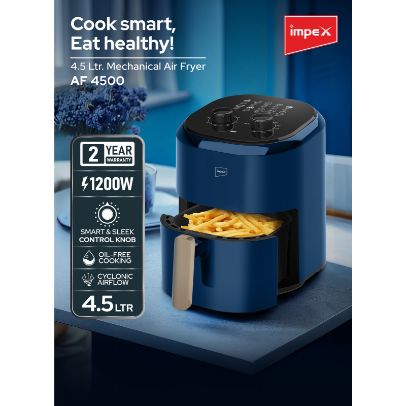 Impex 4.5 Ltr. Mechanical Air fryer | AF 4500