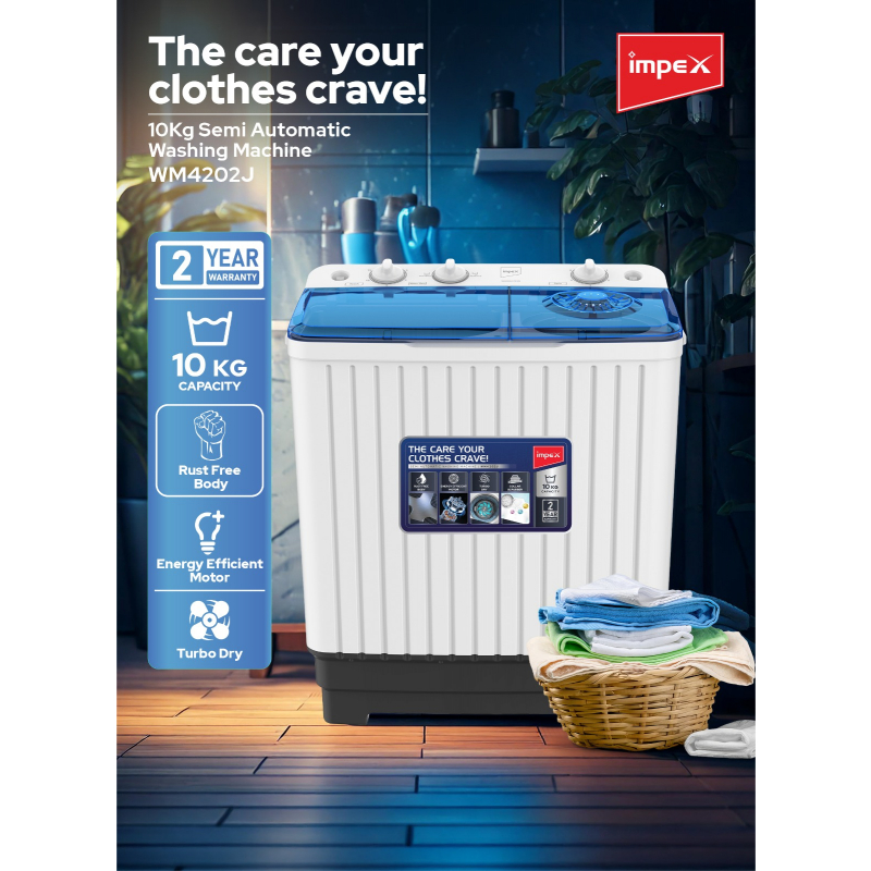 Impex Semi Automatic Washing Machine  | WM 4202J