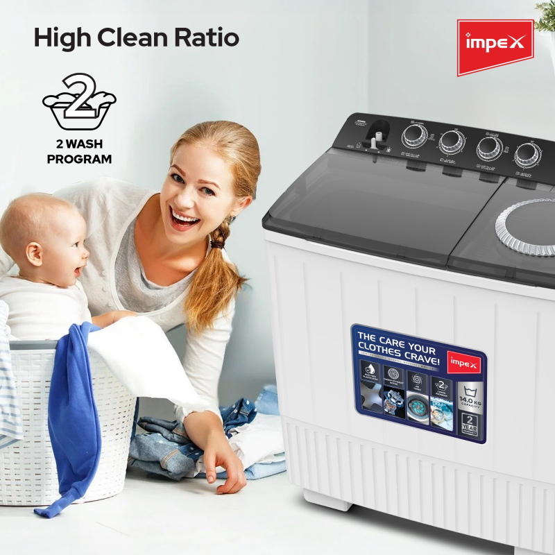 Impex 14Kg Semi Automatic Washing Machine | WM 4214